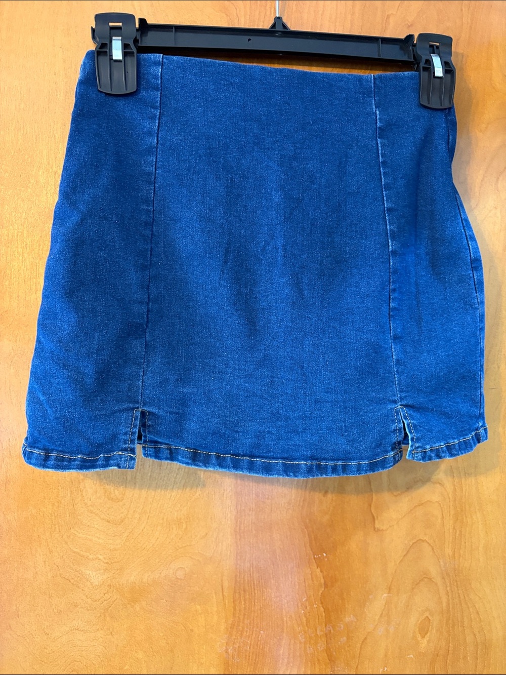 Classic Blue Denim Mini Skort - Women's Casual Denim medium